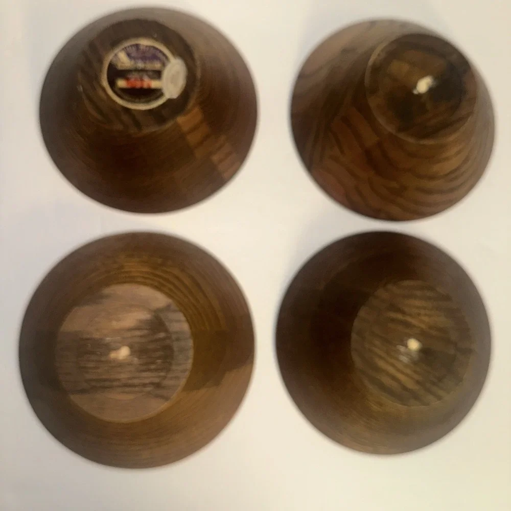 Quality Heirloom Rustic Oak Wooden Salad Bowls Set of  4 VTG in Lebanon MO